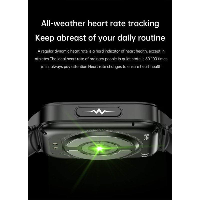 ET540 EKG Smartwatch s glukózou a telesnou teplotou, Bluetooth hovor, Fitness Sledovač pre Zdravie