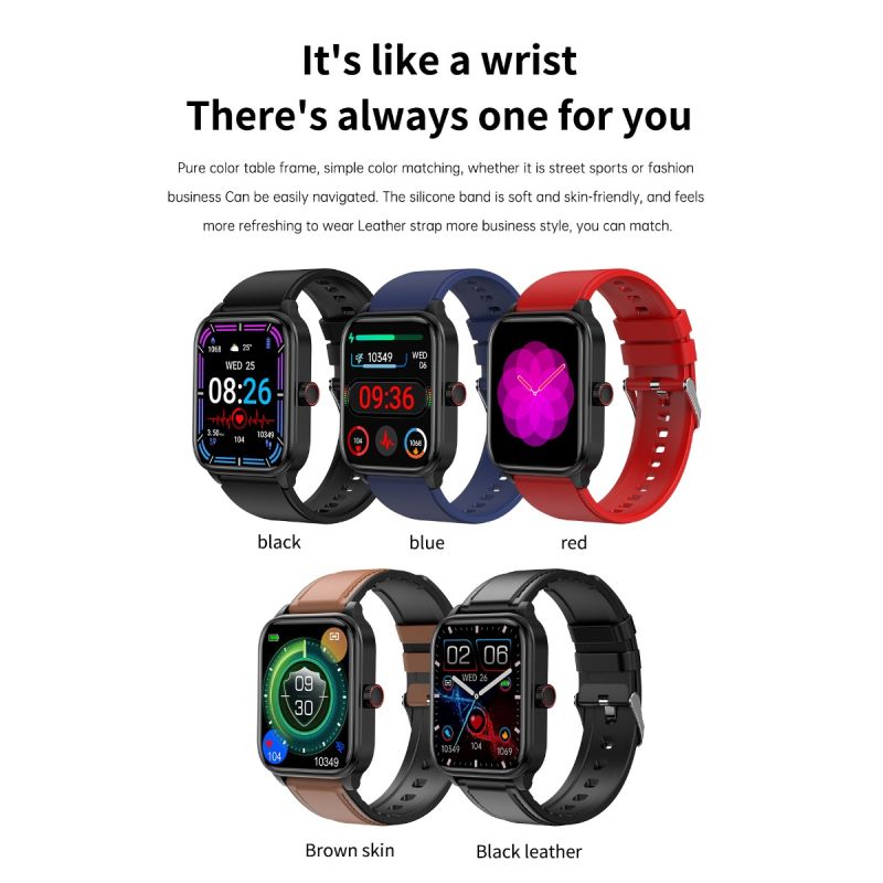 ET540 EKG Smartwatch s glukózou a telesnou teplotou, Bluetooth hovor, Fitness Sledovač pre Zdravie