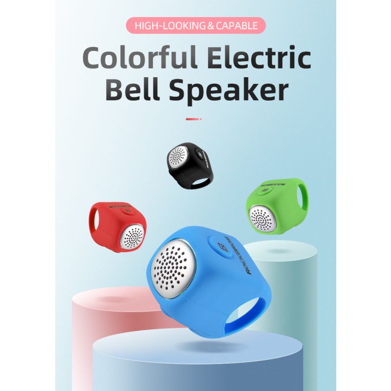 ROCKBROS elektrický cyklistický zvonček 110 dB vodotesný trvanlivý dizajn pre bezpečnú jazdu MTB aj mesto