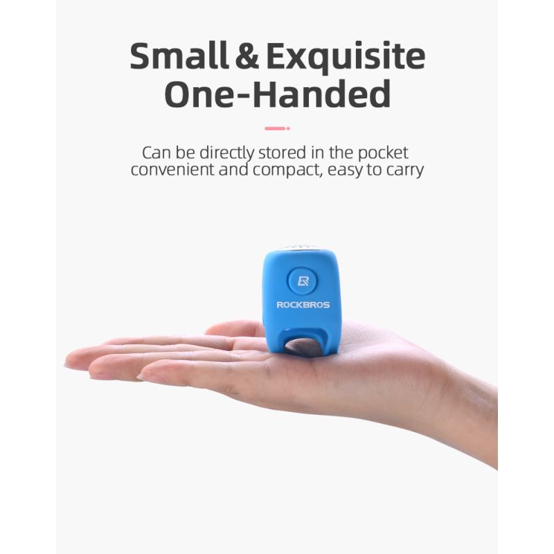 ROCKBROS elektrický cyklistický zvonček 110 dB vodotesný trvanlivý dizajn pre bezpečnú jazdu MTB aj mesto