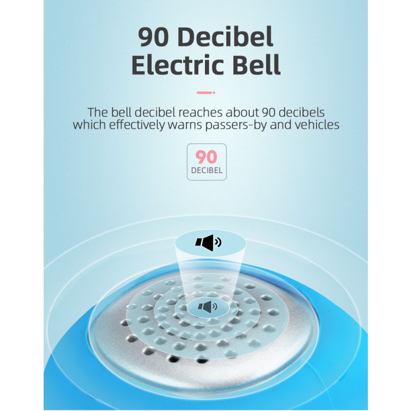 ROCKBROS elektrický cyklistický zvonček 110 dB vodotesný trvanlivý dizajn pre bezpečnú jazdu MTB aj mesto