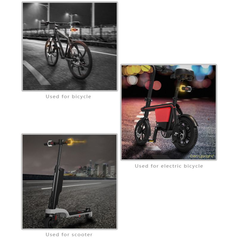 CarryBright CBX4 smerovka na bicykel s klaksónom LED svetlo USB nabíjanie cyklistické doplnky pre bezpečné jazdy