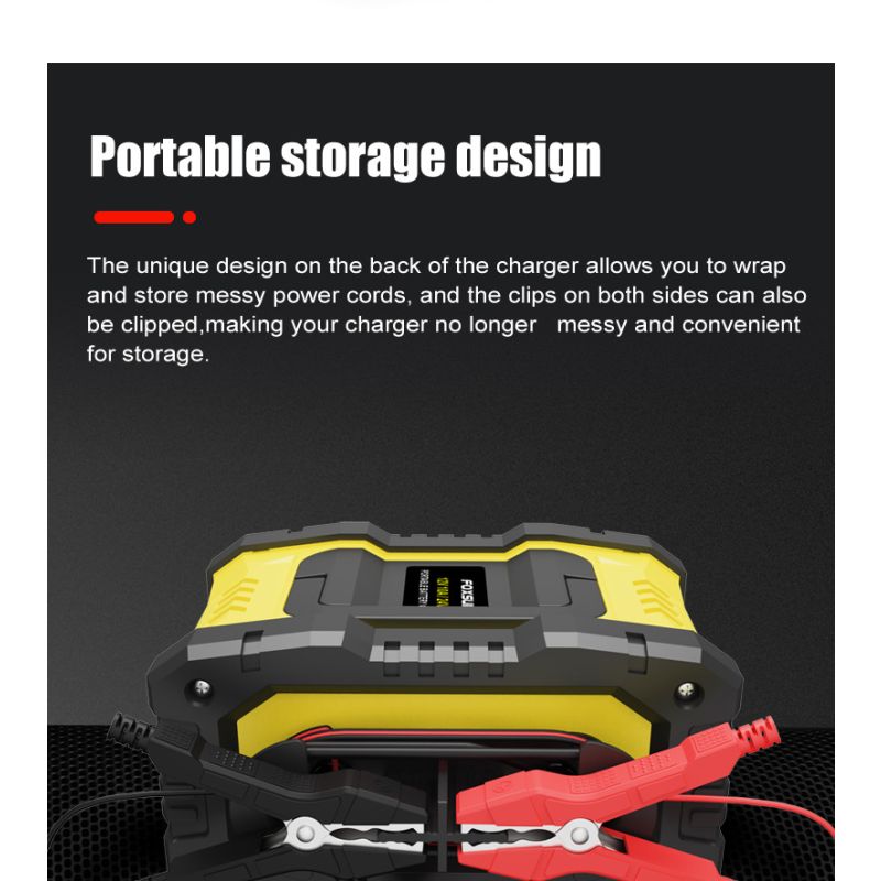 Prenosná nabíjačka autobatérií FOXSUR 12V/24V pre olovené a AGM batérie 7-stupňové nabíjanie efektivita a bezpečnosť