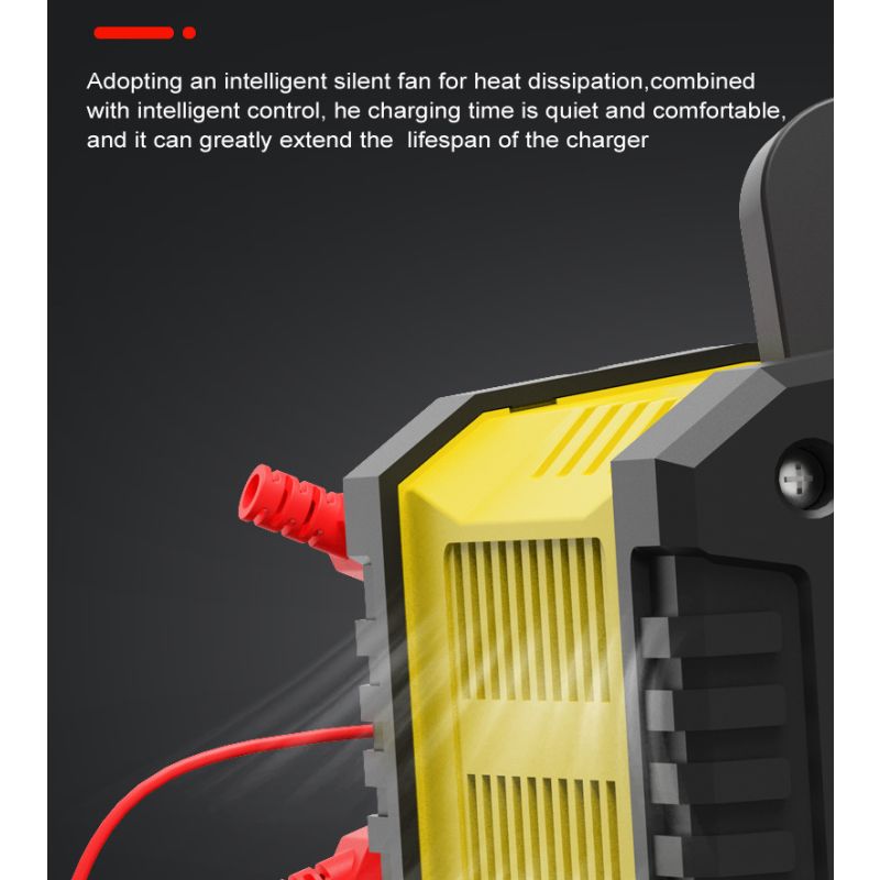 Prenosná nabíjačka autobatérií FOXSUR 12V/24V pre olovené a AGM batérie 7-stupňové nabíjanie efektivita a bezpečnosť