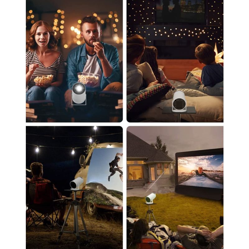 Projektor HY300 Inteligentný Android projektor s LED 1280x720P a Wifi 6 pre domáce kino a kanceláriu