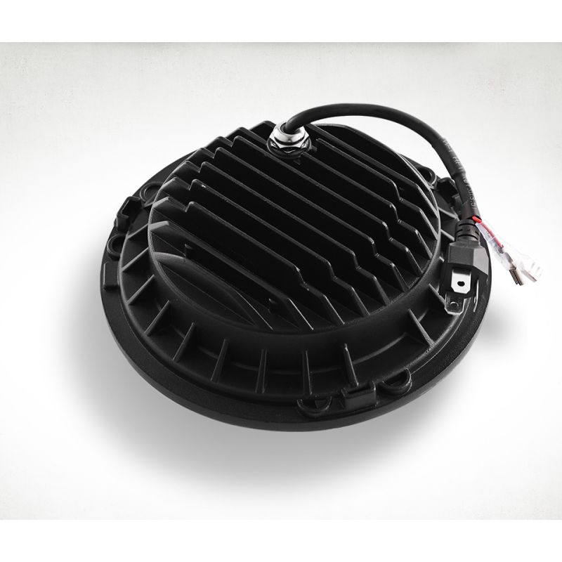 7 palcový LED svetlomet CO LIGHT H4 DRL pre Jeep Wrangler Lada Niva multifunkčný žlto-biely Angel Eye