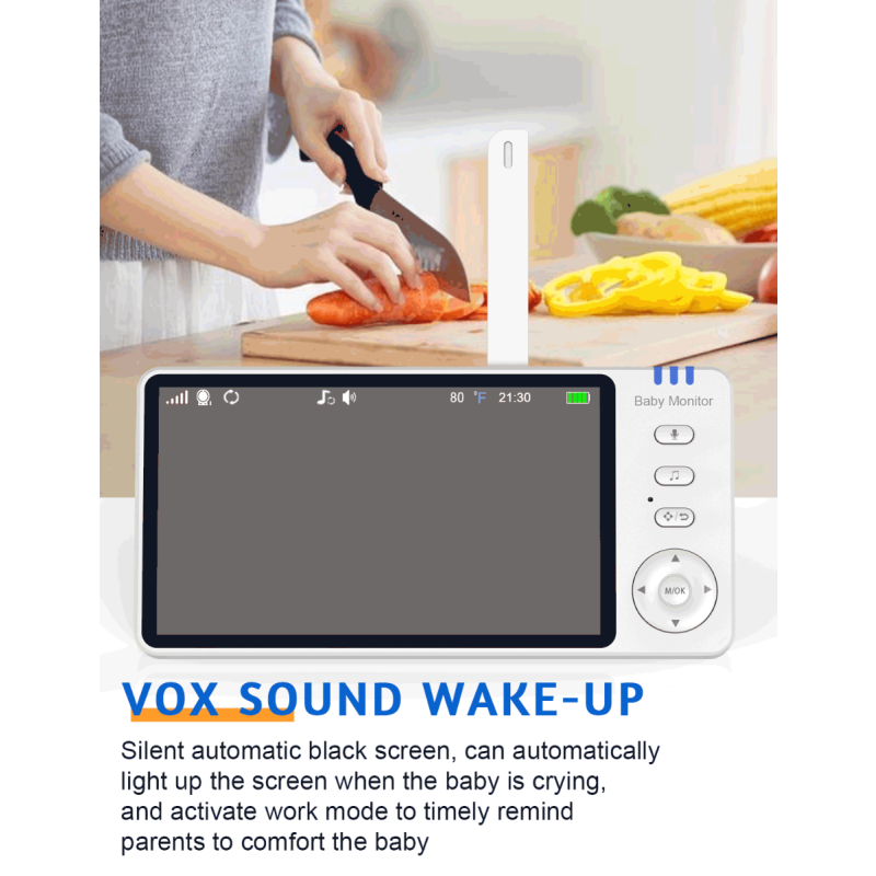 Cdycam ABM501 Video opatrovateľka s 2.4G bezdrôtovou technológiou nočné videnie a obojsmerný audiohovor