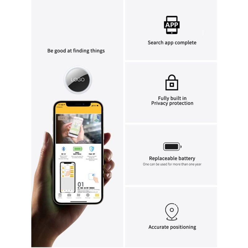 Objavte Mini GPS Tracker s Bluetooth 4.0 a Smart Locator pre deti a zvieratá Lahký dizajn a iSearching App
