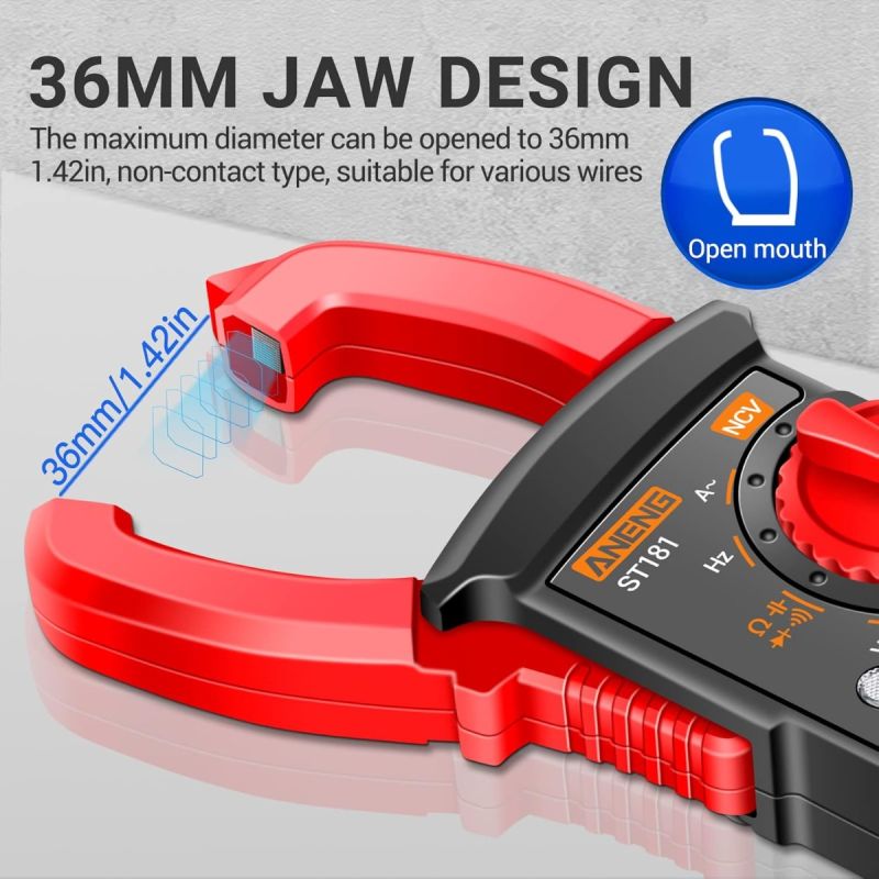 ANENG ST180 Digitálny Kliešťový Multimeter NCV AC Prúd Napätie 4000 Počty Elektrikár Testovač Nástroje