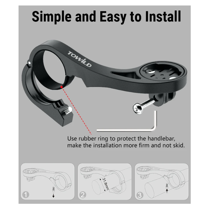 TOWILD AS90 držiak bicykla: Cyklistické príslušenstvo, predĺžený držiak riadidiel, Garmin GPS!