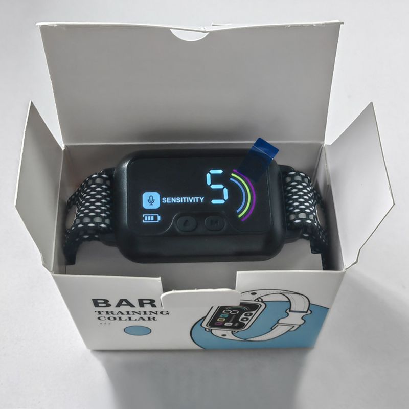 Vodotesný nabíjateľný inteligentný obojok proti štekaniu PuPoPan 657 pre humánnu kontrolu štekavosti psov