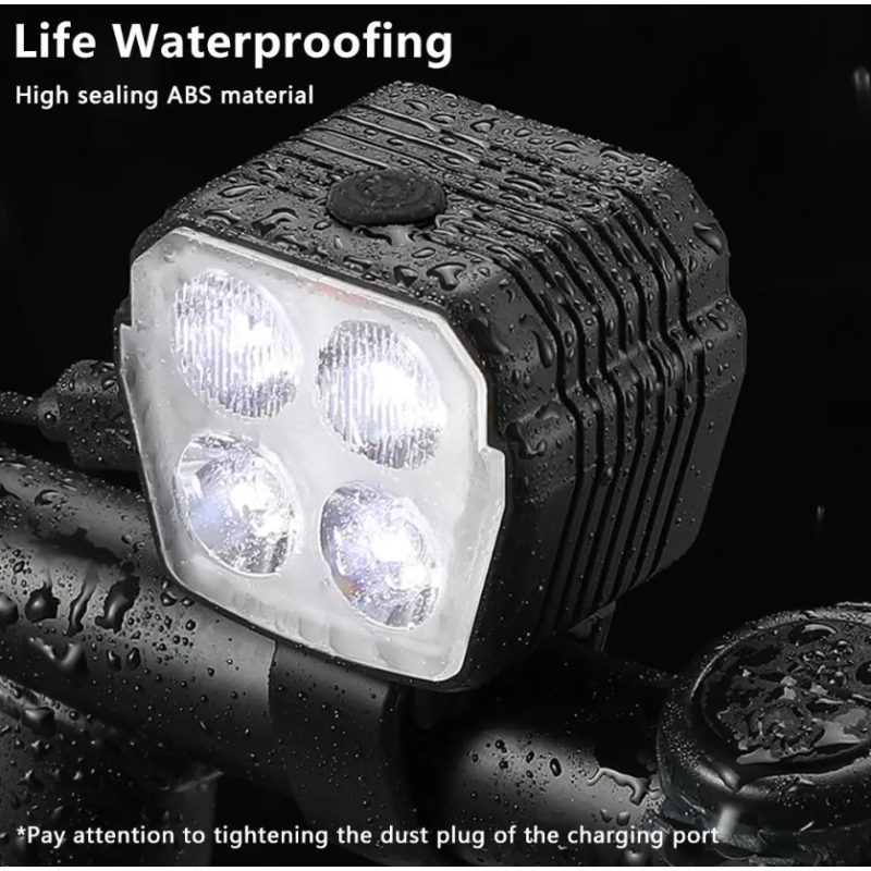 Svetlo s klaksónom 2v1 | Výkonné USB nabíjateľné MTB svetlo na bicykel | 120dB cyklistické príslušenstvo