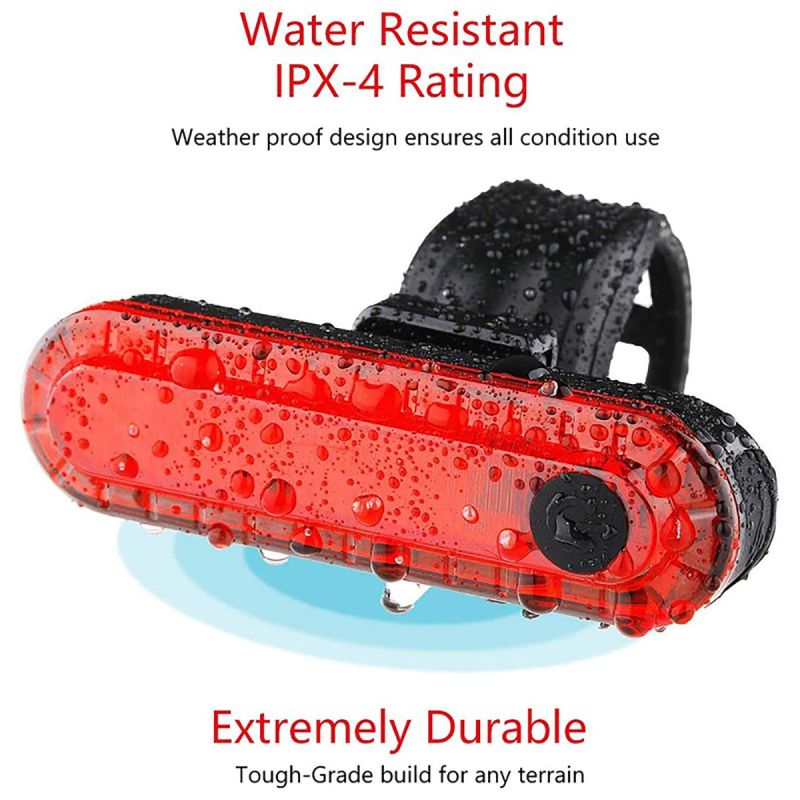 USB nabíjateľné zadné svetlo na bicykel ultra jasné červené LED svetlo pre vysokú viditeľnosť cyklistická bezpečnosť