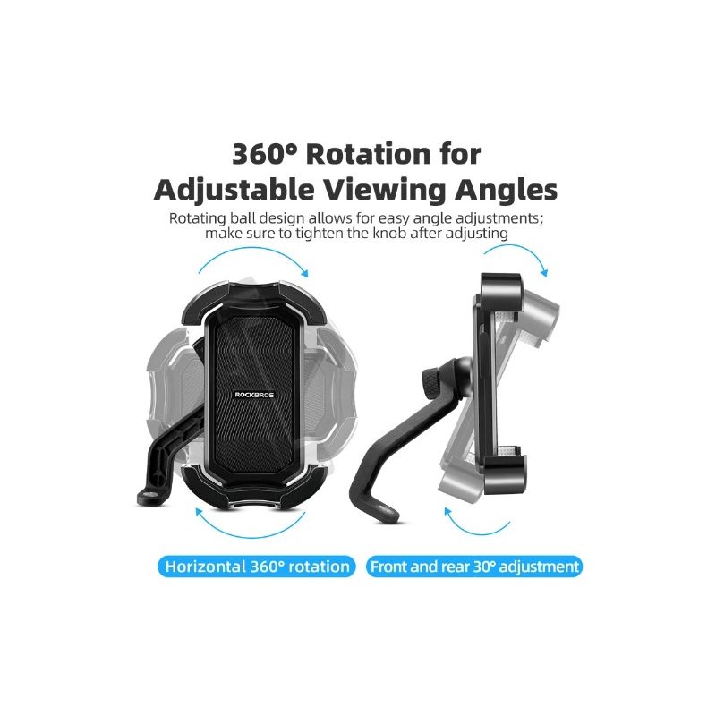 ROCKBROS držiak na telefón bicykel 4.7-6.8 palca odolný voči nárazom 360° otočný cyklistické príslušenstvo