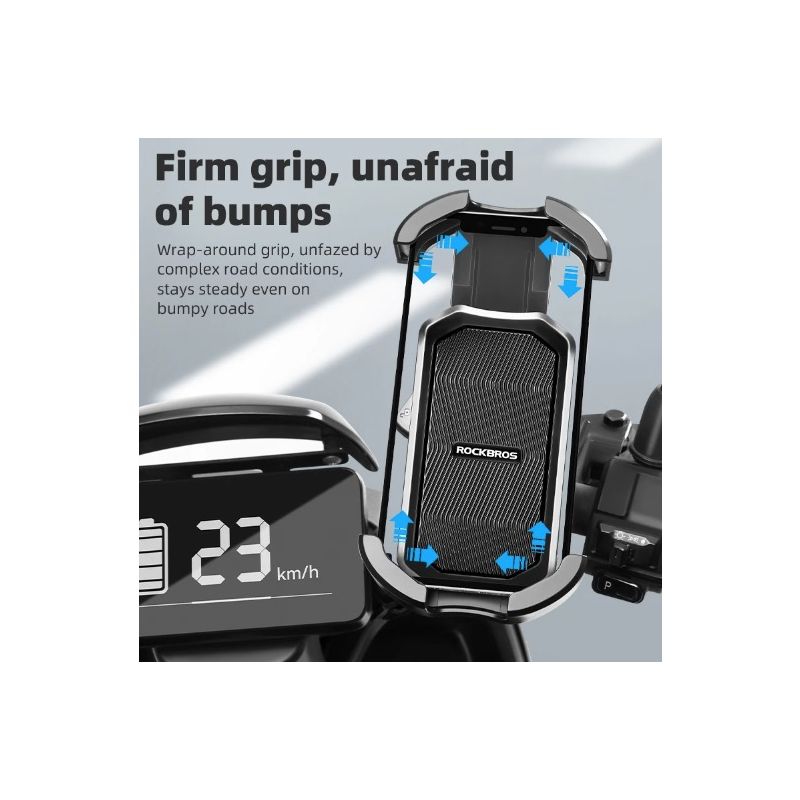 ROCKBROS držiak na telefón bicykel 4.7-6.8 palca odolný voči nárazom 360° otočný cyklistické príslušenstvo