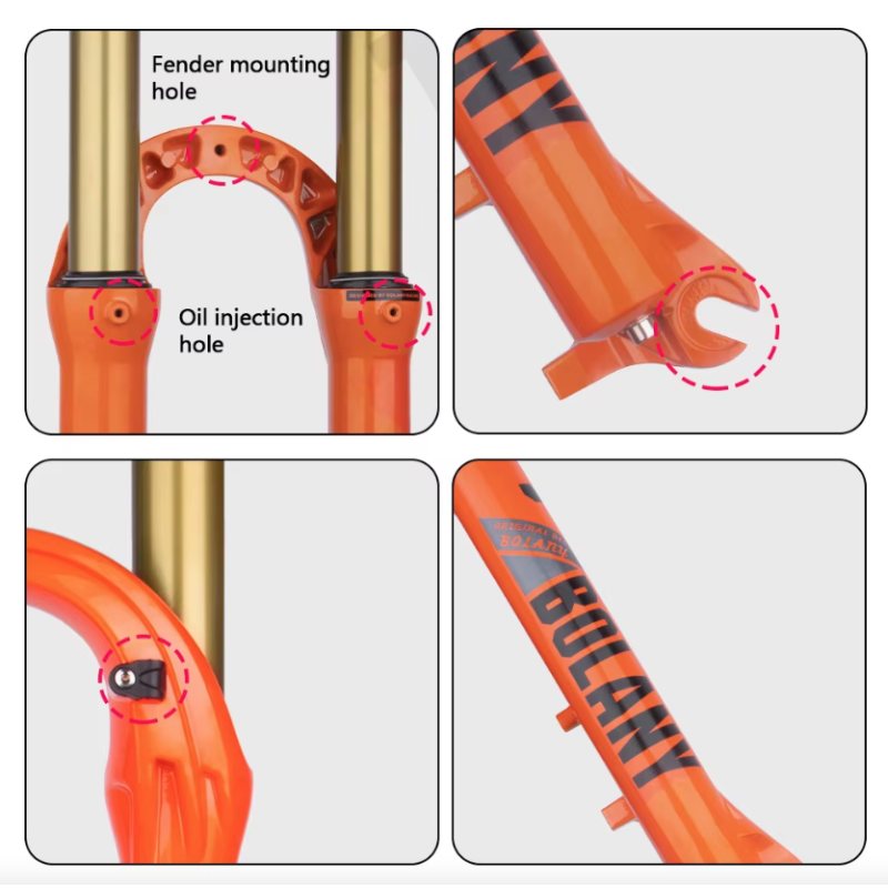 Vidlica na horský bicykel BOLANY 27,5 29 palcová vzduchová odpružená MTB vidlica pre pohodlie pri jazde