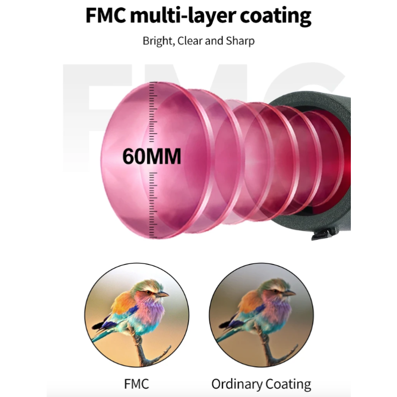 Spektiv 25-75x60 Zoom ED Bak4 - Monokulárny ďalekohľad na pozorovanie vtákov, kemping a divokú prírodu