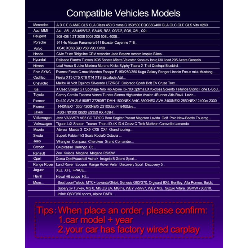 CarlinKit 4.0 Bezdrôtový CarPlay Box pre Audi VW Kia Jednoduché Plug and Play Hands-Free Konektivita