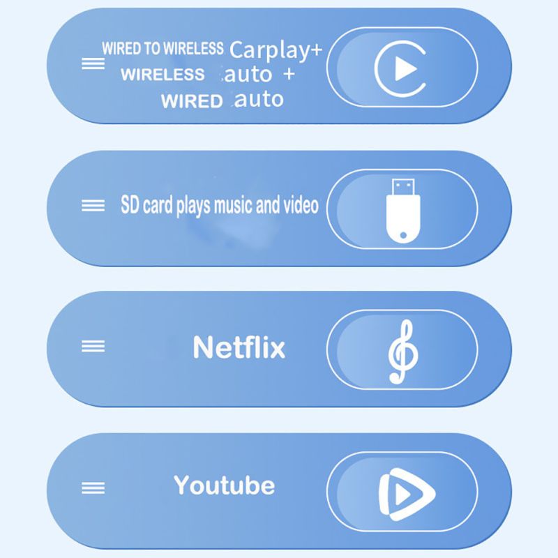 Bezdrôtový Android Auto adaptér Carplay Box pre Netflix YouTube zábavu v aute digitálny hub príslušenstvo