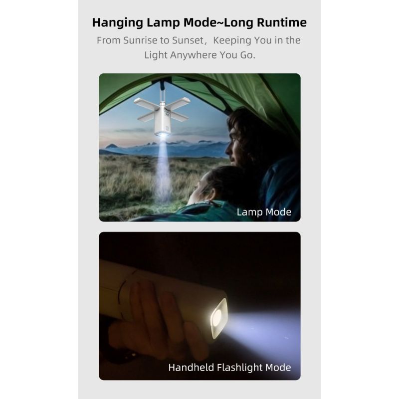 Klarus CL2 kempingová lampa 750 lúmenov s nastaviteľným uhlom starostlivosť o oči 7 osvetľovacích režimov