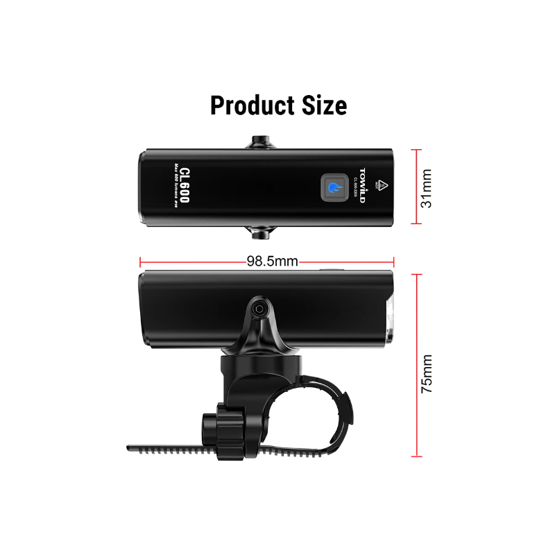 Objavte TOWILD CL600 LED svetlo na bicykel s USB dobíjateľnou batériou 2000mAh a vodotesným dizajnom