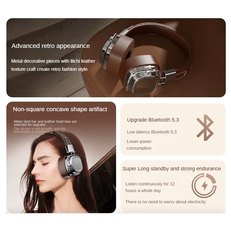 Bezdrôtové Bluetooth slúchadlá Major III s duálnym mikrofónom ENC ergonomický dizajn dlhá výdrž batérie