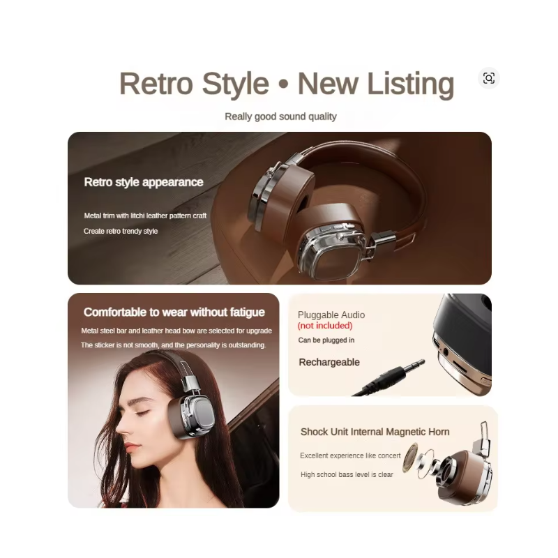 Bezdrôtové Bluetooth slúchadlá Major III s duálnym mikrofónom ENC ergonomický dizajn dlhá výdrž batérie