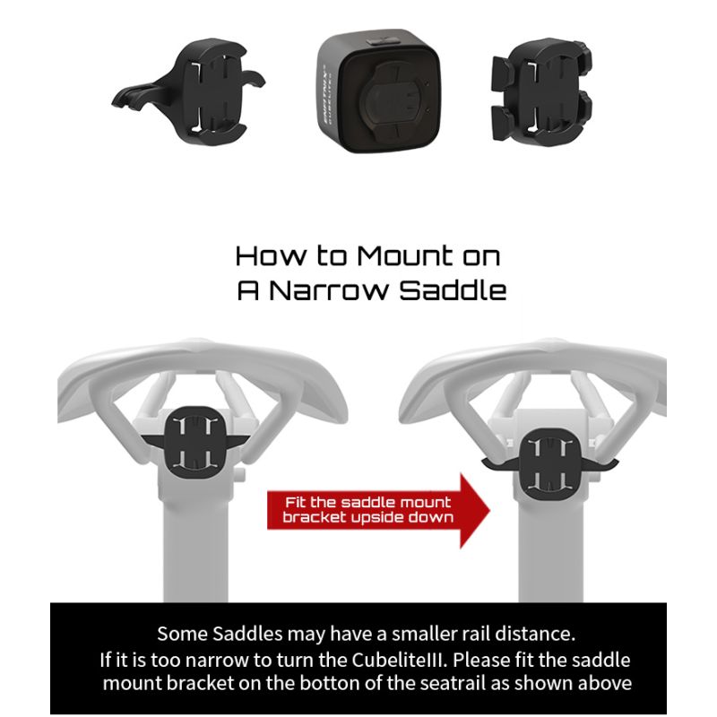 Enfitnix Cubelite III inteligentné zadné svetlo LED 30 lumenov USB nabíjanie bezpečnosť na bicykli viditeľnosť