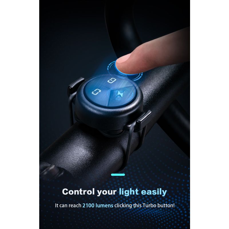 TOWILD DLite 1800 USB nabíjacie predné svetlo na bicykel 2100 lúmenov 5000mAh batéria LED cyklistické príslušenstvo