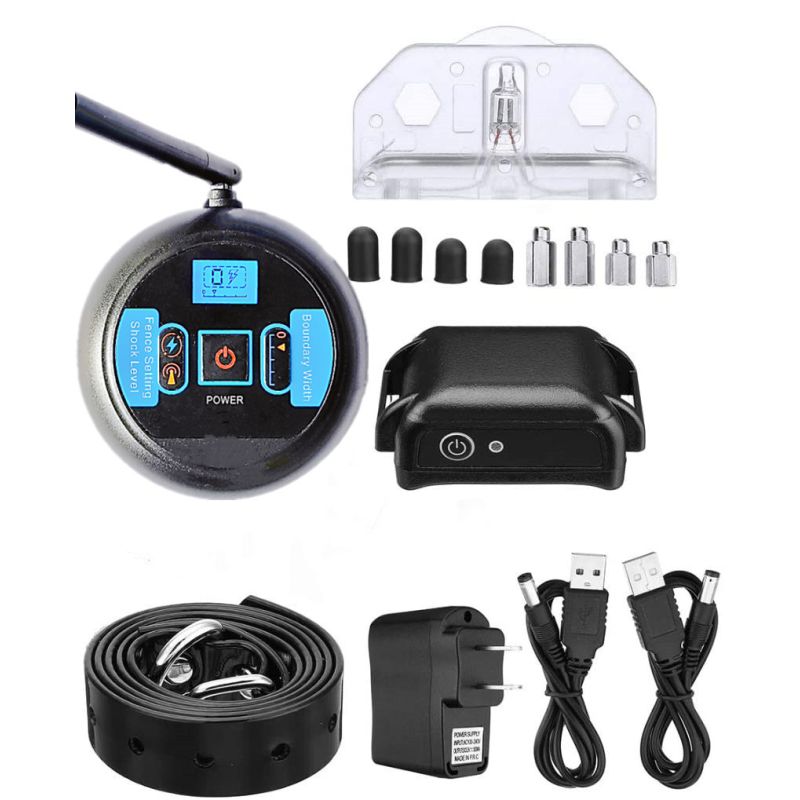 Bezdrôtový elektrický ohradník pre psov s nabíjatelný vodotesný obojok a inovatívny systém pre domáce zvieratá