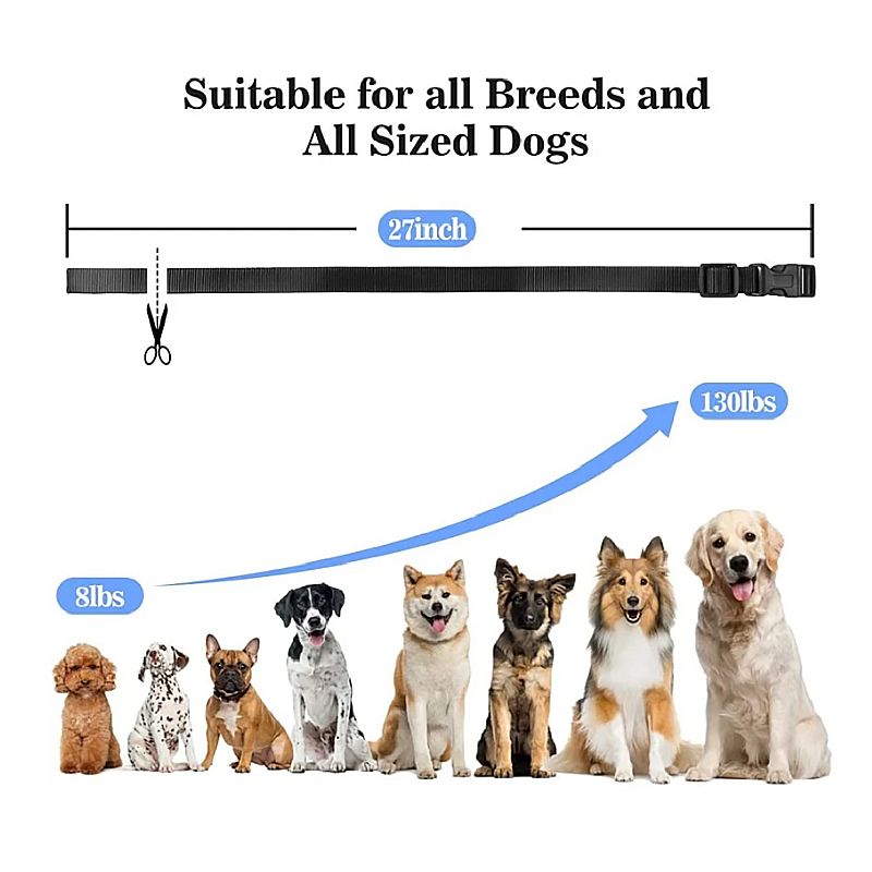 Elektrický výcvikový obojok pre psov IPX7 vodotesný nastaviteľné vibrácie statický šok diaľkové ovládanie 1000 m