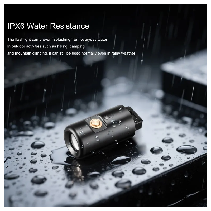 Mini LED Nabíjateľné Kempingové Svietidlo: Kompaktné & Prenosné, Vodotesné, s Kľúčenkou a Náhrdelníkom