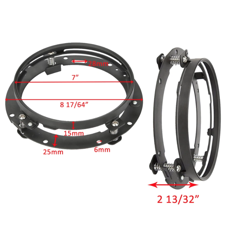 7-palcový motocyklový LED svetlomet Beam DRL Blinker pre Harley Jeep Wrangler 75W IP67 6000K svetlo