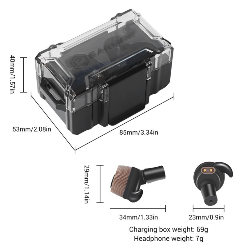 EARMOR M20 taktické slúchadlá pokročilé potlačenie hluku pre orgány činné v trestnom konaní pohodlie a bezpečnosť