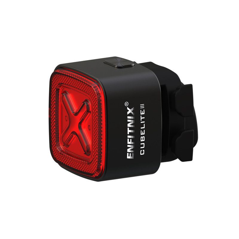 Enfitnix Cubelite III inteligentné zadné svetlo LED 30 lumenov USB nabíjanie bezpečnosť na bicykli viditeľnosť