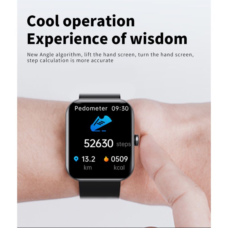 F57L Smart hodinky: Meranie Krvnej Glukózy, Tlaku, Srdcovej Frekvencie. 1.91