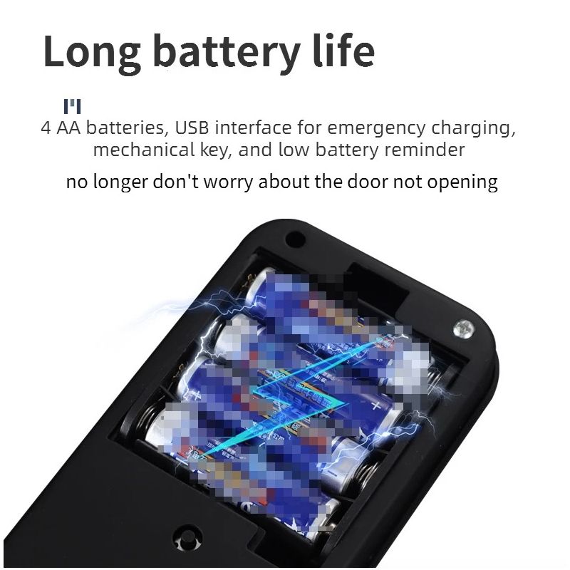 Objavte elektronický inteligentný zámok s biometrickým zámkom na odtlačky prstov a elegantným dizajnom pre bezpečný vstup