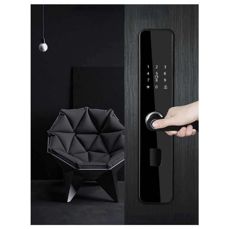 Objavte elektronický inteligentný zámok s biometrickým zámkom na odtlačky prstov a elegantným dizajnom pre bezpečný vstup