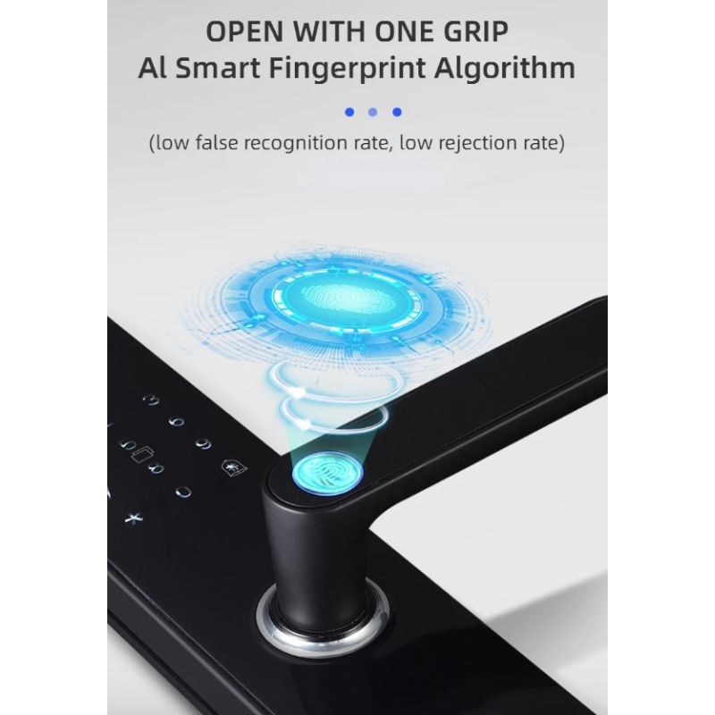 Objavte elektronický inteligentný zámok s biometrickým zámkom na odtlačky prstov a elegantným dizajnom pre bezpečný vstup