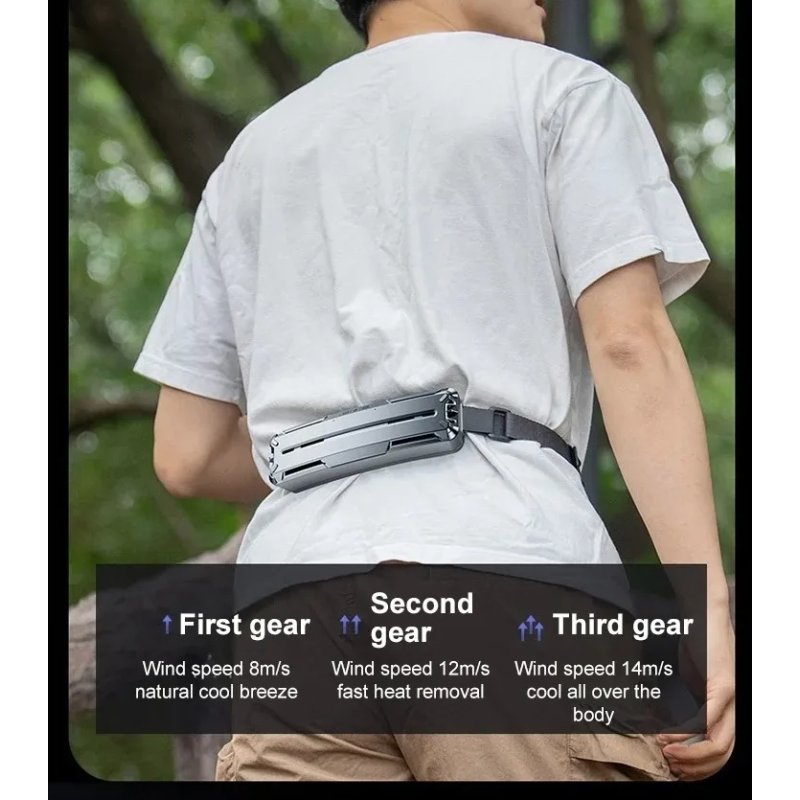 Objavte ľadový pásový ventilátor pre vonkajšie športy ľahký prenosný chladiaci doplnok na kempovanie a cestovanie