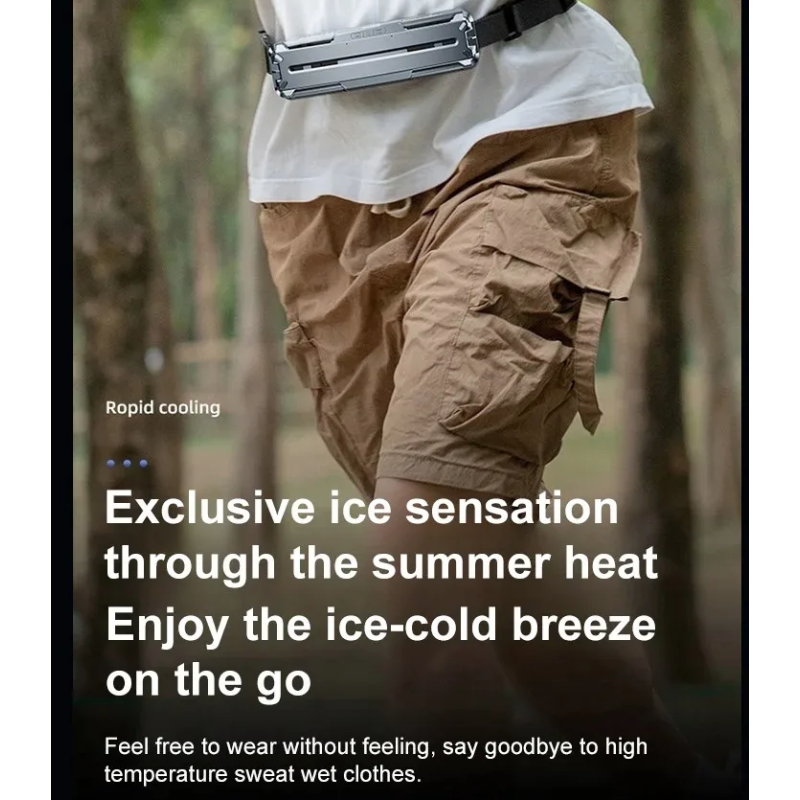 Objavte ľadový pásový ventilátor pre vonkajšie športy ľahký prenosný chladiaci doplnok na kempovanie a cestovanie