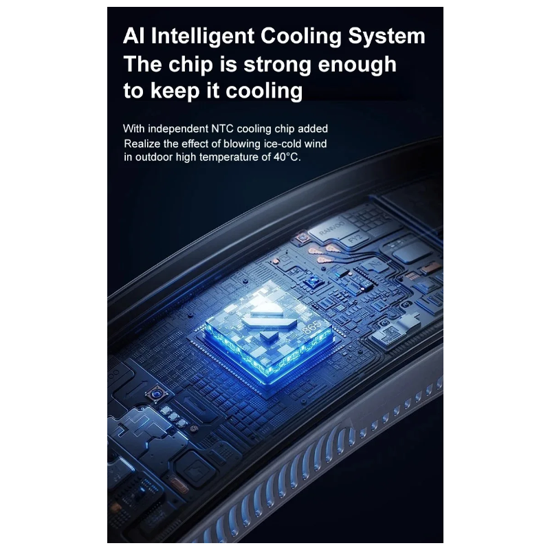 Objavte ľadový pásový ventilátor pre vonkajšie športy ľahký prenosný chladiaci doplnok na kempovanie a cestovanie