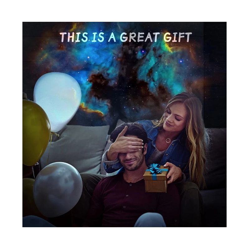 Objavte upokojujúcu atmosféru s naším 12-v-1 Galaxy projektorom nočné svetlo 360° otočný projektor pre deti aj dospelých