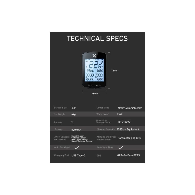 Objavte XOSS G+ G2 cyklistický počítač GPS generácia s vlastným zobrazením a sledovaním cyklistických metrík