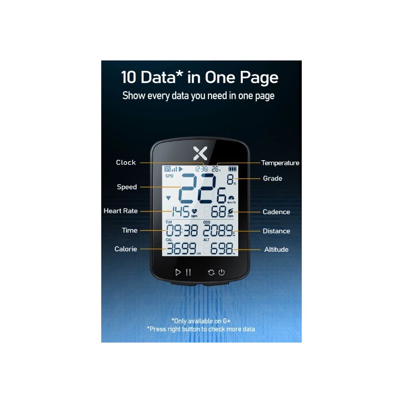 Objavte XOSS G+ G2 cyklistický počítač GPS generácia s vlastným zobrazením a sledovaním cyklistických metrík