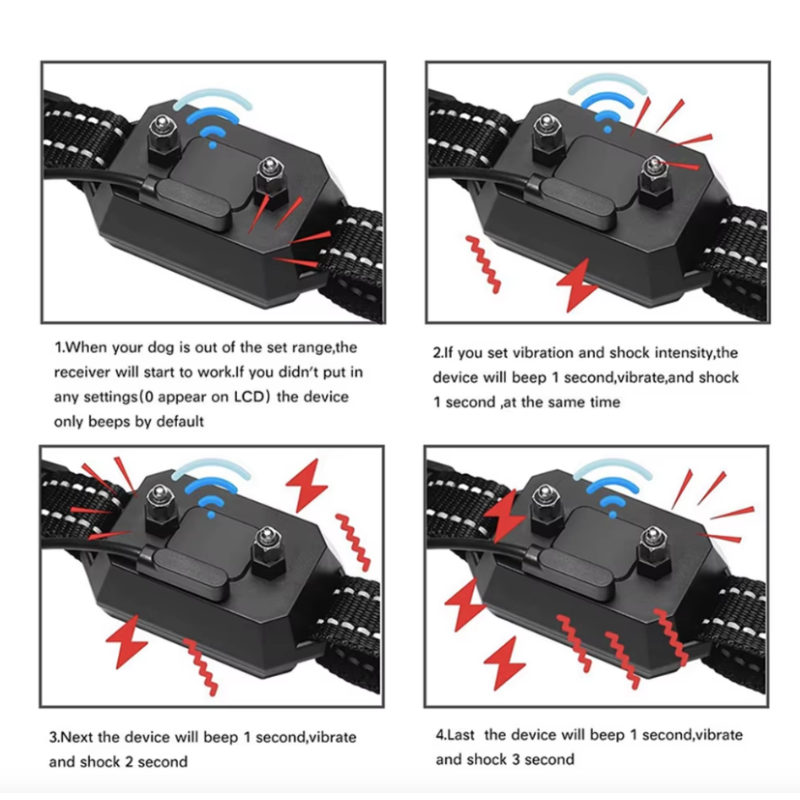 Bezdrôtový GPS ohradník pre psov vibračný dosah 100-3300 stôp bezpečnosť psa a kontrola hraníc bez drôtov