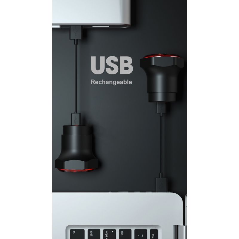 Inteligentné bicyklové chvostové svetlo LED s automatickým štart-stop IPX6 vodotesné cyklistické príslušenstvo