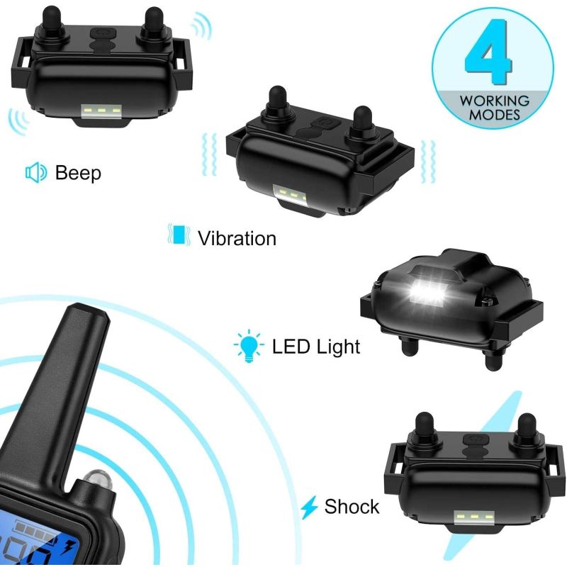 Objavte 800m Elektrický Výcvikový Obojok pre Všetky Veľkosti Psov Vodotesný Diaľkovo Ovládaný s LCD Displejom