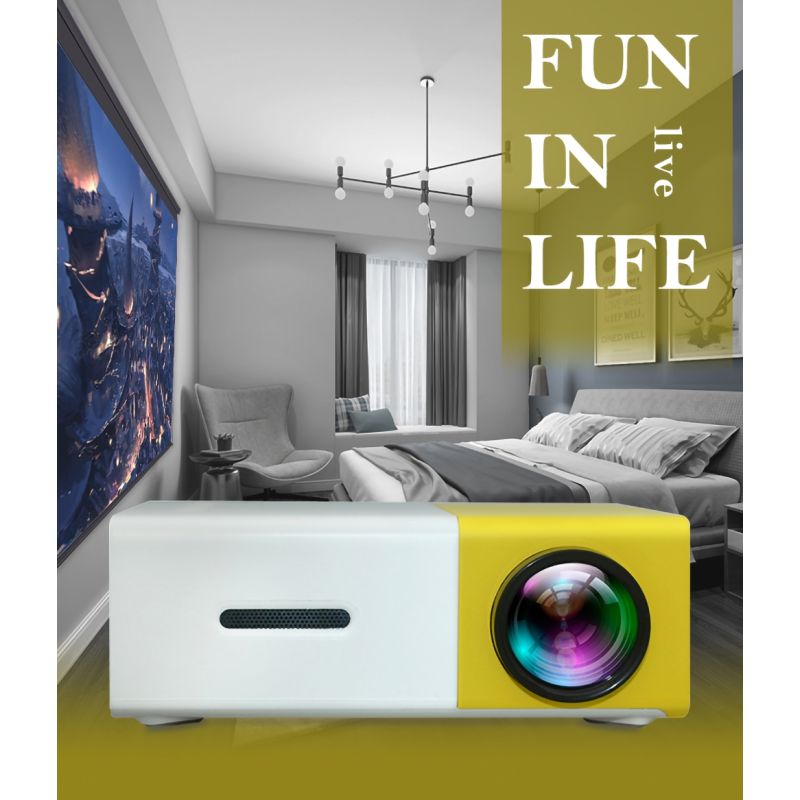YG300 LED Mini Projektor prenosný projektor s podporou 1080P HDMI USB ľahký projektor ideálny na filmový večer