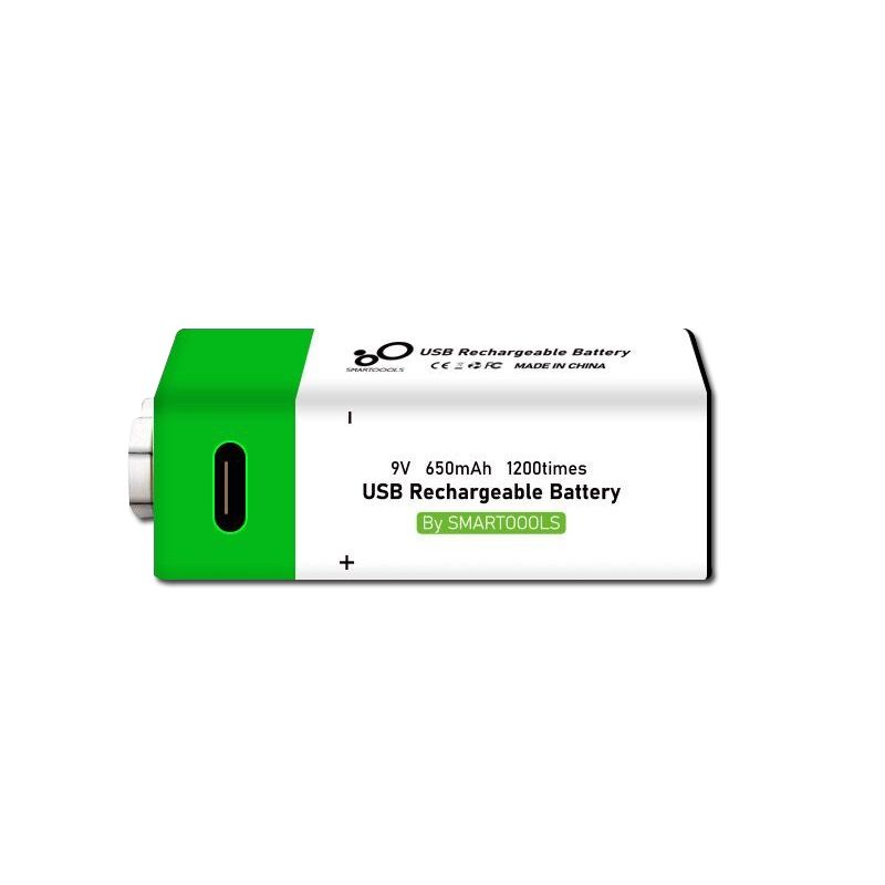 Ekologická 9V USB nabíjateľná batéria 650mAh pre multimetre mikrofóny hračky zníženie e-odpadu lítium-iónová technológia